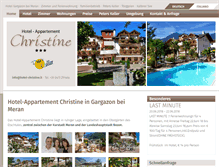 Tablet Screenshot of hotel-christine.it